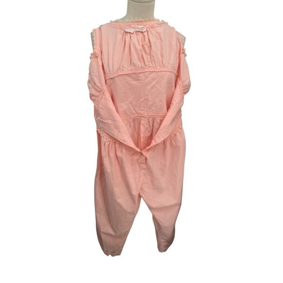 Vintage Star Of India Jumpsuit Embroidered Floral Lace Peachy Pink Size Small - Picture 13 of 16